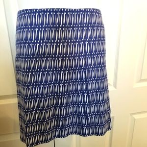 Ann Taylor Size 14 Skirt NWT Blue and White Pencil Midi